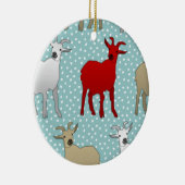 Die rote Ziege Keramikornament (Rechts)