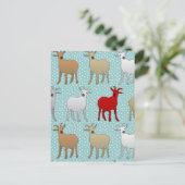 Die rote Ziege Postkarte (Stehend Vorderseite)