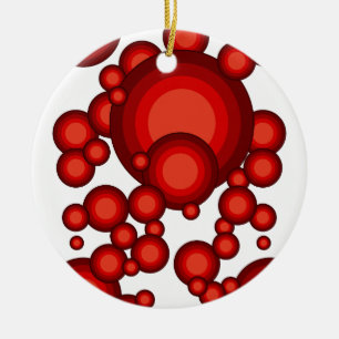 Die Roten 70er Jahre Keramik Ornament