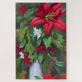 Die Roten Amaryllis und die Poinsettia Bouquet Puzzle (Vertikal)