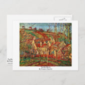 Die roten Dächer von Pissarro Camille Postkarte (Vorne/Hinten)