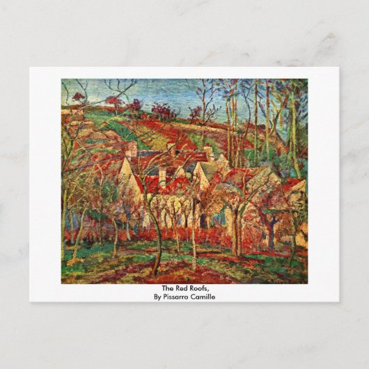 Die roten Dächer von Pissarro Camille Postkarte (Vorderseite)