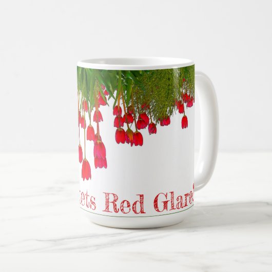Die roten Glanz-Tulpen Rockets! Version 2 Kaffeetasse (VorderseiteRechts)