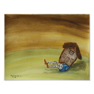 Die roten Hausschuhe Fotodruck