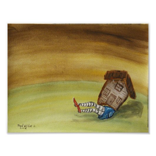 Die roten Hausschuhe Fotodruck (Vorne)