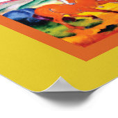 Die Roten Pferde von Franz Marc Poster (Ecke)