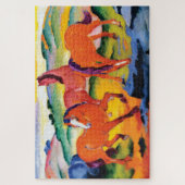 Die Roten Pferde von Franz Marc Puzzle (Vertikal)