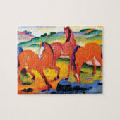 Die Roten Pferde von Franz Marc Puzzle (Horizontal)