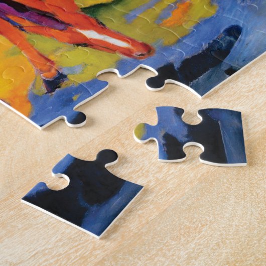 Die Roten Pferde von Franz Marc Puzzle (Seite)