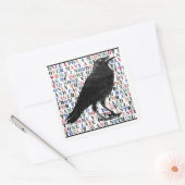 Die roten Poesie-Sticker Quadratischer Aufkleber (Umschlag)