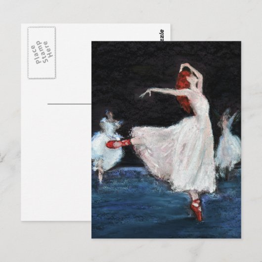 Die roten Schuhe Postkarte (Vorne/Hinten)