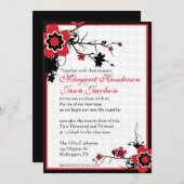 Die roten u. schwarzen Wedding Einladung (Vorne/Hinten)