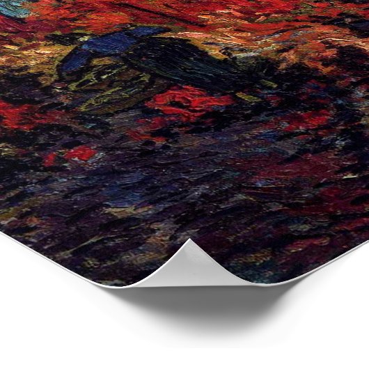 Die roten Weinberge Poster (Ecke)