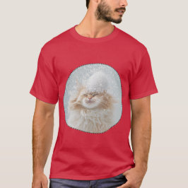 Die rothaarige Katze ist sehr entspannt, Flocken a T-Shirt