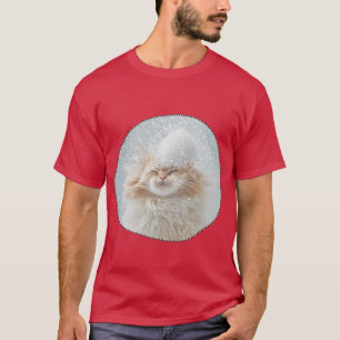Die rothaarige Katze ist sehr entspannt, Flocken a T-Shirt