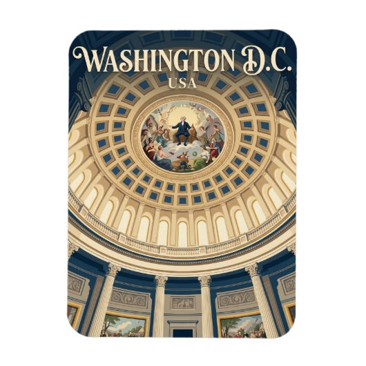 Die Rotunde des US-Kapitols USA Magnet (Vertikal)