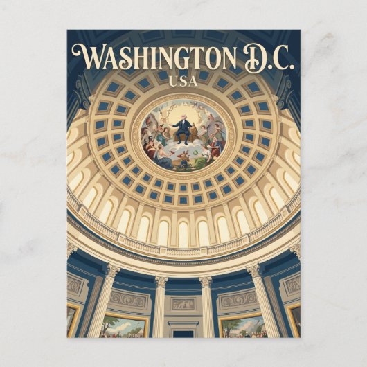Die Rotunde des US-Kapitols USA Postkarte (Vorderseite)