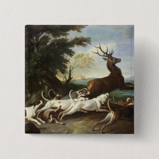 Die Rotwild-Jagd, 1718 Button (Vorderseite)