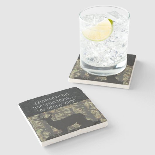 Die Rotwild-Jagd-Camouflage-Untersetzer der Steinuntersetzer (Seitenansicht)