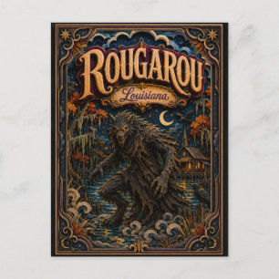 Die Rougarou Louisiana Popcut Legenden Postkarte