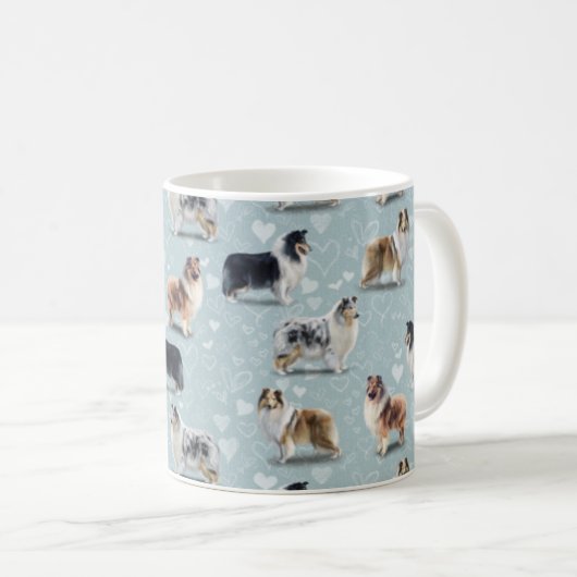 Die Rough-Collie-Tasse Kaffeetasse (VorderseiteRechts)