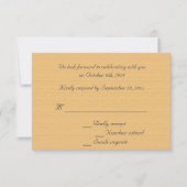 Die RSVP Einladungen für die Hochzeit von Mulberry (Vorderseite)