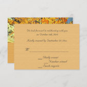 Die RSVP Einladungen für die Hochzeit von Mulberry (Vorne/Hinten)