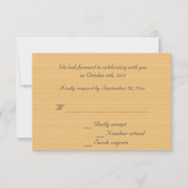 Die RSVP Einladungen für die Hochzeit von Mulberry