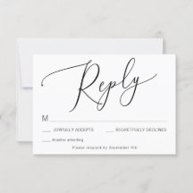 Die RSVP-Karte des Knot Wedding-RSVP-Gehäuses ange