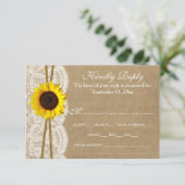 Die RSVP-Karten der Kraft- und Spitzenblütenkollek RSVP Karte (Stehend Vorderseite)