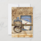 Die RSVP-Karten für Reisende RSVP Karte (Vorderseite)