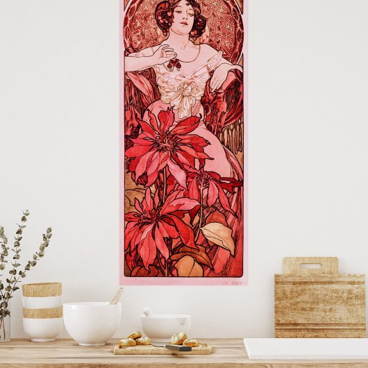 Die Ruby von Alphonse Mucha Poster (Küche)