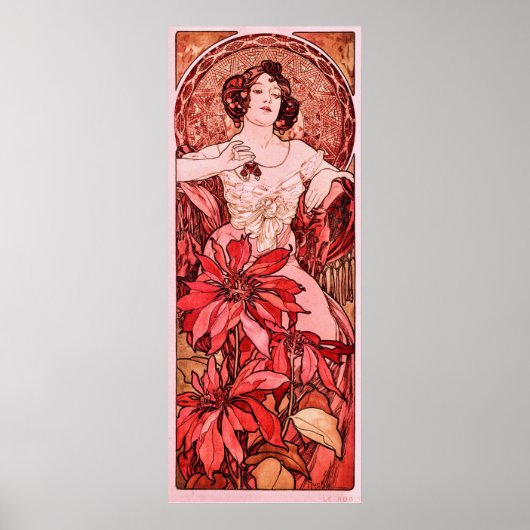 Die Ruby von Alphonse Mucha Poster (Vorne)