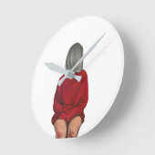 Die Rückenkönigin Runde Wanduhr (Winkel)