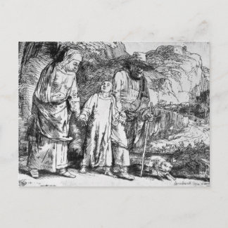 Die Rückkehr aus Ägypten oder Jesus Christus Postkarte