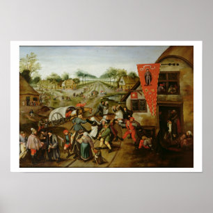 Die Rückkehr aus der Kermesse (Öl auf Tafel) Poster