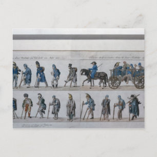 Die Rückkehr der besiegten französischen Armee aus Postkarte