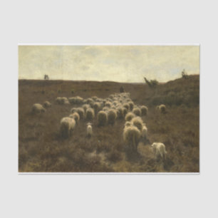 Die Rückkehr der Flock, Laren von Anton Mauve Seidenpapier