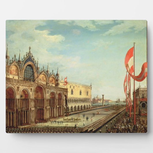 Die Rückkehr der Markustroops nach Venedig Fotoplatte (Vorderseite)