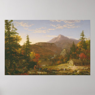 Die Rückkehr des Jägers (1845) — Thomas Cole Poster