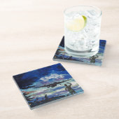 Die Rückkehr des Kriegers Glasuntersetzer (Schrägansicht)