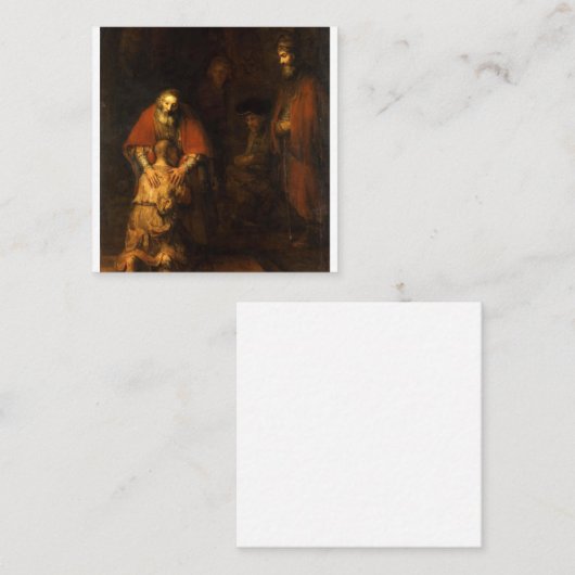 Die Rückkehr des prodigalen Son-Malers Quadratische Visitenkarte (Vorne/Hinten)