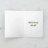 Die Rückseite des Pferdes zum Abschied Karte (Innenseite)