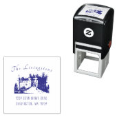 Die Rücksendeadresse der Königin mit dem Schloss Permastempel (Beispiel)