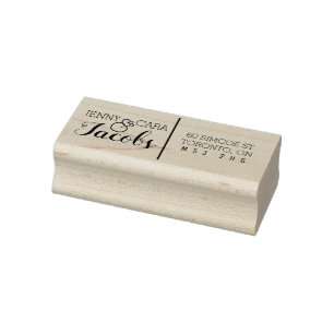 die Rücksendeadresse der Paare Gummistempel