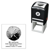 Die Rücksendeadresse der Strandfamilie Tropical Sa Permastempel (Beispiel)