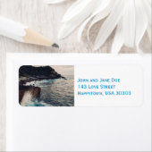 Die Rücksendeadressen-Aufkleber am Meeresrand (Insitu)