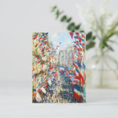 Die Rue Montorgueil, Paris, Festival Juni Postkarte (Stehend Vorderseite)