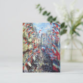 Die Rue Montorgueil, Paris, von Claude Monet Postkarte (Stehend Vorderseite)