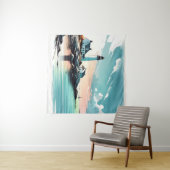 Die Ruhe am Meer am Strand Wandteppich (Beispiel (Horizontal))